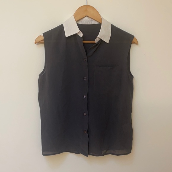 Equipment Color-Blocked Button Up Tank - Picture 1 of 6